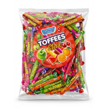 1kg Bulk Yummys Chewy Fruit Flavour Toffee Sticks | Individually Wrapped Sharing Sweets