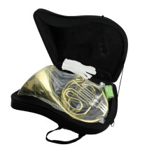 Professional F Key Gold Lacquer Brass French Horn with Bright Tone and Ergonomic Comfortable Grip