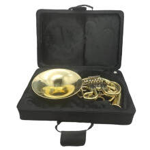 Professional Bb Single French Horn Nickel Plated Gold Brass Expanded Bell Rich Resonant Tone