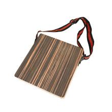 Portable Wooden Cajon Drum with Strap, Compact Travel Design for Clear Tone and Street Performance