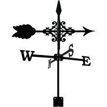 Stainless Steel Garden Weather Vane Retro Outdoor Wind Direction Indicator for Yard Decoration