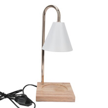 Candle Warmer Lamp with Bulbs, Dimmable Metal Frame and Wooden Base for Long Lasting Fragrance