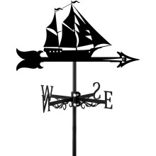 Garden Weathervane Stainless Steel Wind Direction Indicator Retro Yard Decor RustResistant Finish