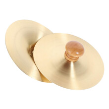 7cm Copper Handheld Jing Cymbals Pair with Clear Resonant Sound for Dance and Cultural Music