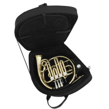 French Horn Brass Double Row F Tuning Bb 4 Keys Gold Plated with Case for Beginner Students