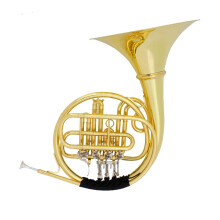 Professional Bb French Horn 4 Keys Brass with Case, Ergonomic Grip and Smooth Key Action