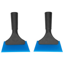 2Pcs Car Window Scraper and Windshield Ice Scraper with NonSlip Grip and Scratch Silicone Blade