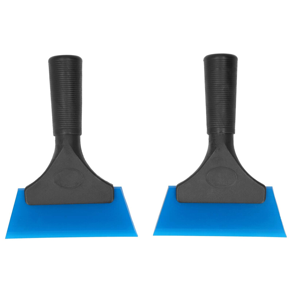 2Pcs Car Window Scraper And Windshield Ice Scraper With Nonslip Grip And Scratch Silicone Blade 9455672836074
