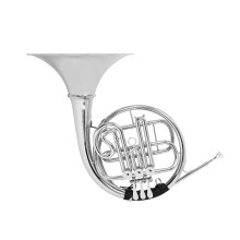 Professional Nickel Plated Brass Double French Horn with Dual Valves for Orchestra and Solo Performance