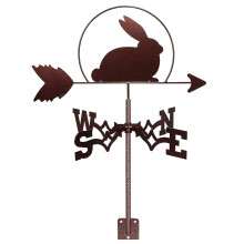 Stainless Steel Rabbit Weather Vane with RustResistant Coating for Garden Yard Decoration