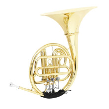 Bb French Horn with 3 Keys, Golden Split Design, Ergonomic Grip, Durable, with Carry Case