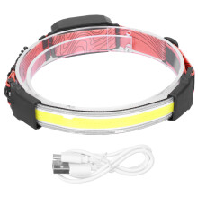 Usb Rechargeable Headlamp Kit, Rechargeable Led Headlamp with Adjustable Brightness for Night Sports, Waterproof Wide Beam Headlamp for Outdoor