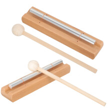 2 Set Yoga Chime with Wooden Mallet for Meditation, Classroom, Meetings, Clear LongLasting Tone