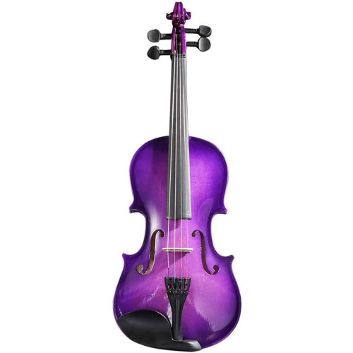 1/4 Size Kids Violin Beginner Student with Case Bow Shoulder Rest Metal Strings Purple