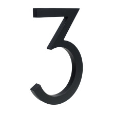 Modern Floating House Numbers 4 Inch Black Durable Alloy Rustic Hammered Door Number Sign