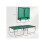 9FT Folding Tennis Table, with 8 Wheels, for Indoor Use, Green 6