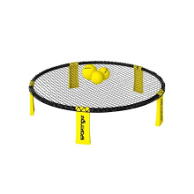 Spike Ball Set, Mini Beach Games Set with Net, 3 Balls and Ball Pump, Portable with Carrying Bag for Outdoor Team Sports, Yellow