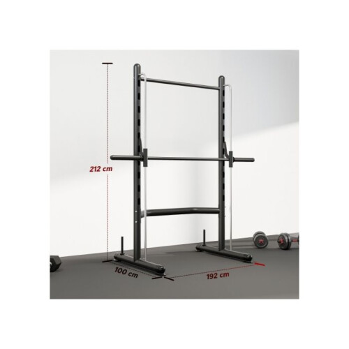 Adjustable Squat Rack, with Pull Up Bar, Barbell Bar for Home Gym 2