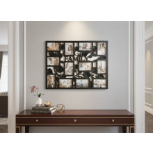 Entwined Flora 12 Photo Frame FAMILY Black 69x55Cm