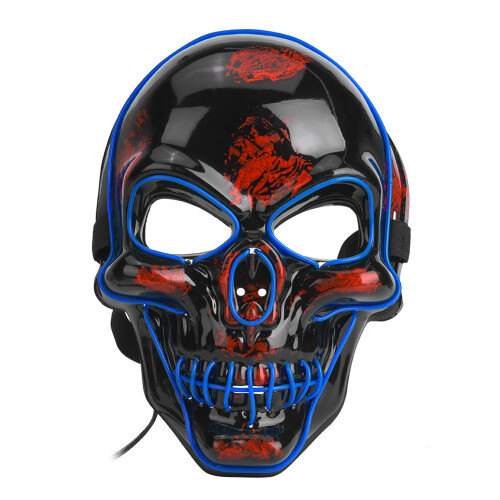 Μάσκα LED που λάμπει στο σκοτάδι για το Halloween, φωτιζόμενη μάσκα προσώπου με 1