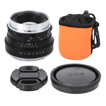 Obiettivo a focale fissa con messa a fuoco manuale, rivestimento multistrato MC, corpo interamente in metallo, leggero, per fotocamere mirrorless,