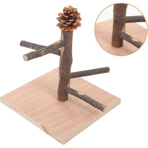 Bird Training Perch Adjustable Parrot Stand Portable Tabletop Play Rack for Climbing and Chewing 1