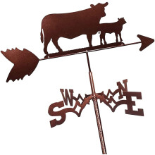 Weather Vane with Horse and Deer Design, Durable Metal Wind Direction Indicator for Outdoor Roof and Garden Yard Decoration