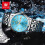 OLEVS Men Luxury Quartz Watch Stainless Steel 3