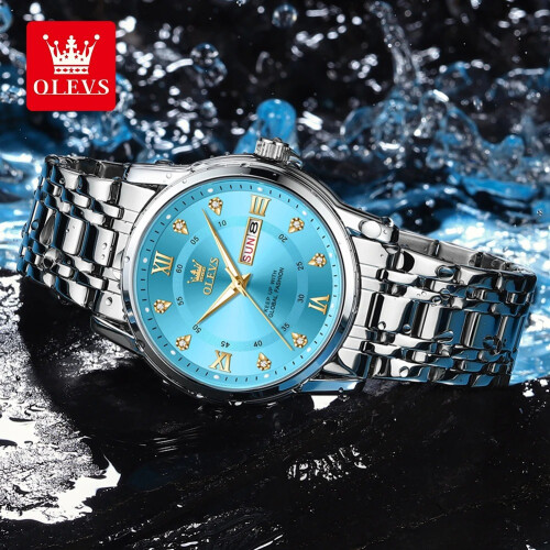 OLEVS Men Luxury Quartz Watch Stainless Steel 2