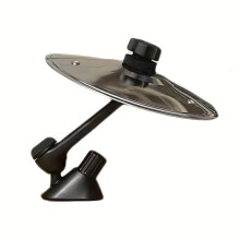 Car Vent Cymbal with Authentic Metallic Tone, Adjustable Clip for Dashboard, Mini Drum Gift Silver