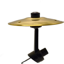 Car Cymbal with Real Metal Sound, Adjustable ClipOn Vent Mount, Matte Gold Mini Dashboard Accessory