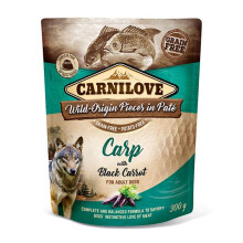 Carnilove Carp with Black Carrot Wet Dog Food Pouches Grain-Free 12 x 300g