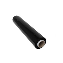 Black Pallet Wrap Stretch Film 500mm x 250m 23 Micron Heavy Duty for Warehouse and Shipping Use