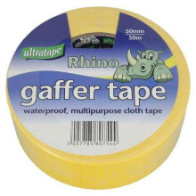 Yellow Gaffer Tape 50mm x 50m Heavy Duty Waterproof, Multipurpose High Grab Adhesive Cloth Tape for Repairs and Sealing