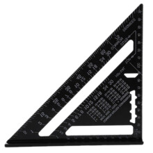 Équerre de mesure triangulaire pour charpentiers et menuisiers, outil d'équerre de charpentier en alliage d'aluminium avec graduations impériales