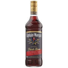 Captain Morgan Dark Rum | 40% vol | 1L | Rich Caramel & Vanilla Notes | Complex Flavour | for Drinks or Cocktails | Caribbean Rum | Blended from 5