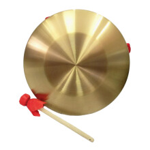 Traditional Chinese Copper Gong with Mallet for Meditation, Feng Shui, Home Decor and Stage Use