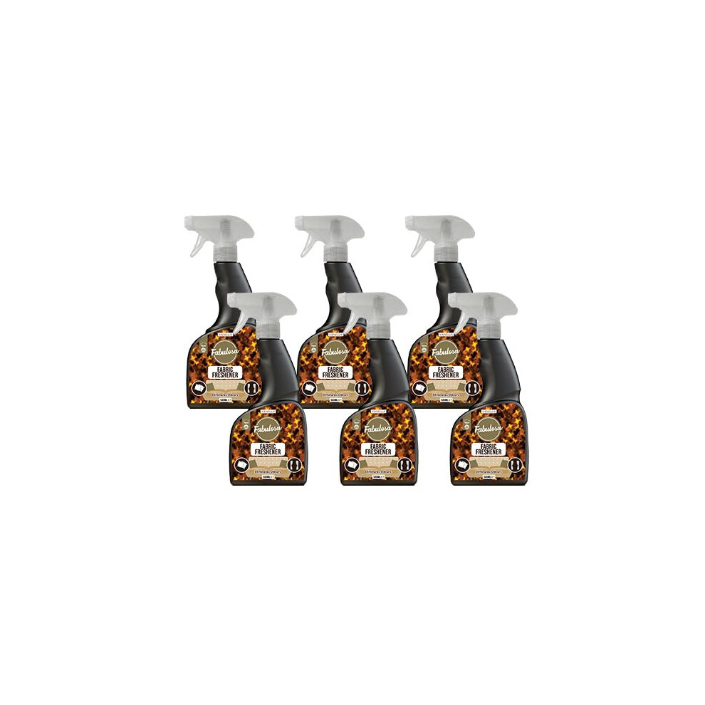 Fabulosa Multi Purpose Room And Fabric Antibacterial Disinfectant And Sanitising Cleaning Spray, 500Ml, 6 Pack, Vanilla