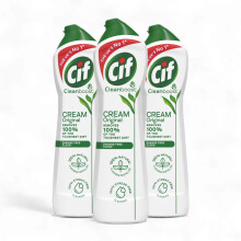 CIF Cream Cleaner ORIGINAL White Ocean Bundle 3 x 500ml ? Multi-Purpose Surface Cleaner for 100% Tough Dirt Removal & Streak-Free Shine