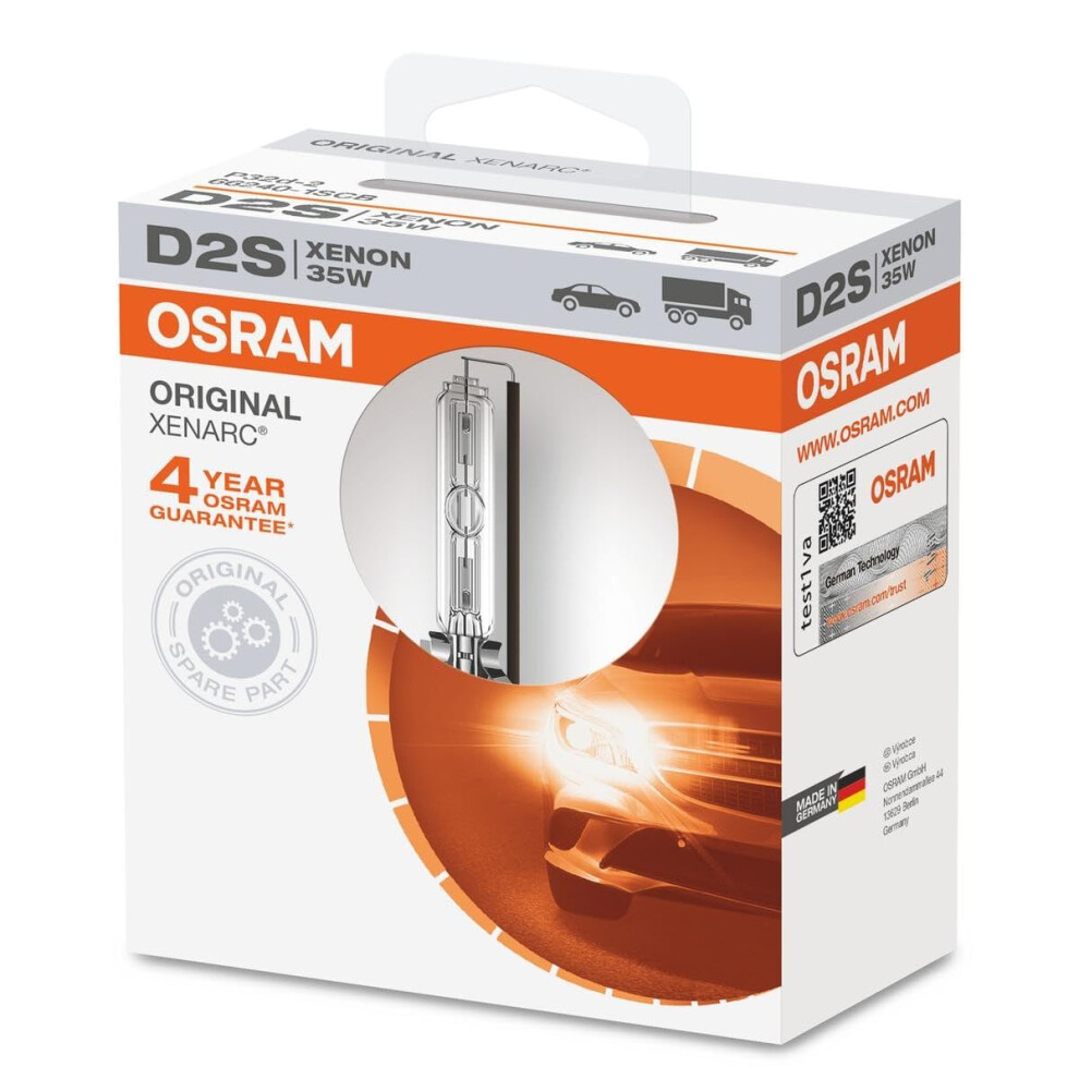 Osram Xenarc Original D2s Hid Xenon Discharge Bulb, Discharge Lamp, Oe