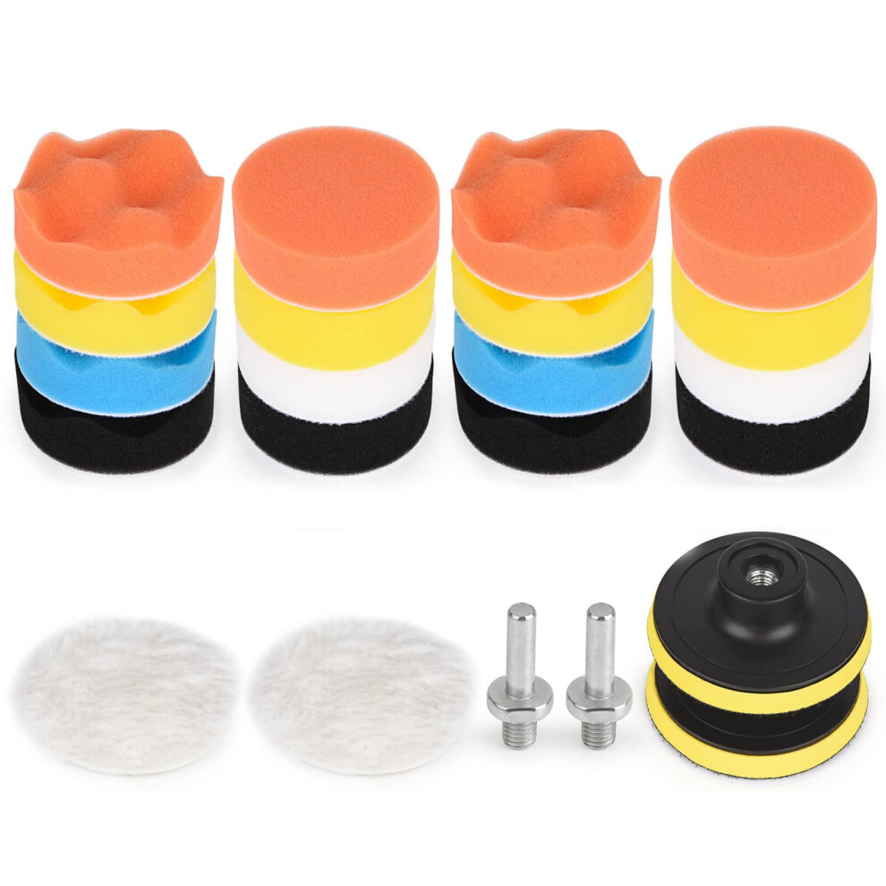 Kshineni 3Inch Drill Polishing Pads 22Pcs Car Polishers And Buffers Bu 12000593