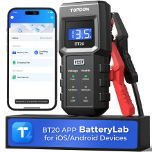 12V Car Battery Tester, TOPDON BT20 Battery Load Tester 100-2000CCA, C