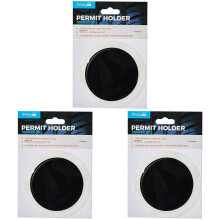Simply TL9000 Self Cling Tax Disc Holder - Black (Pack of 3)