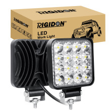 RIGIDON 2 Pcs Square Mini Ultr Thin Led Work Light, 3.3 inch 48W Spot