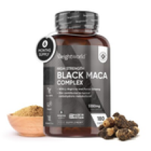 Black Maca 180 Capsules 5550mg high dose Zinc Ginseng L Arginine Vegan