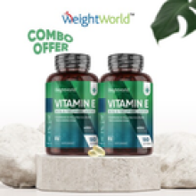 Vitamin E Oil 360 Softgels 400IU Vit E Capsules for Hair Skin Combo Pack