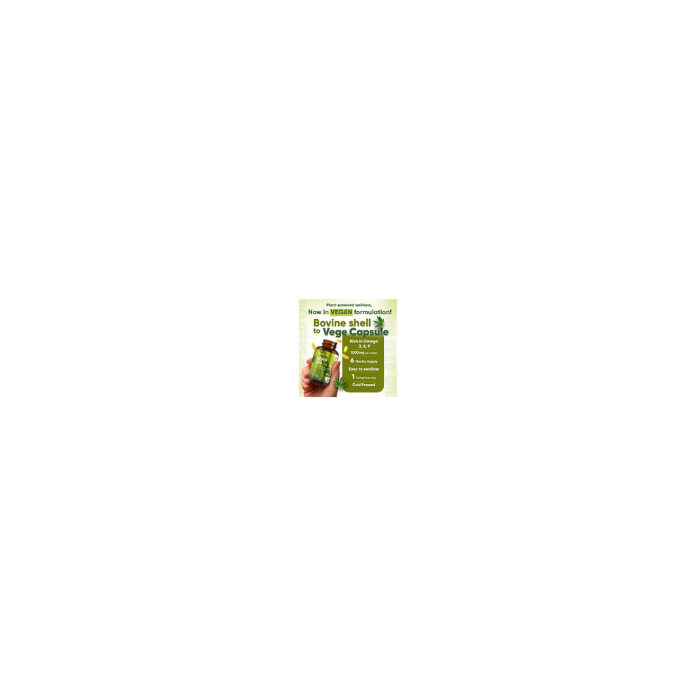 Hemp Seed Oil 1000Mg 540 Softgels Omega 3 Supplement For Joints Brain Health