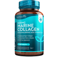 Marine Collagen 1400mg with Hyaluronic Acid Vitamin C E By Nutravita