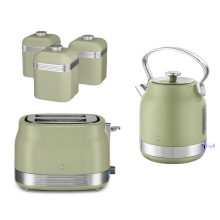 Swan Retro Revive Green Stovetop Kettle 2 Slice Toaster & Canisters