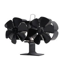 12 Blade Heat Powered Stove Fan for Wood Burning Fireplace, Non Electric Low Noise Design